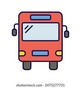 bus icon with white background vector stock illustration