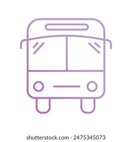 Bus-Symbol mit weißem Hintergrund Vektorgrafik Stock Illustration
