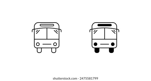 bus icon with white background vector stock illustration