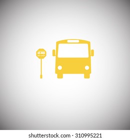 bus icon yellow