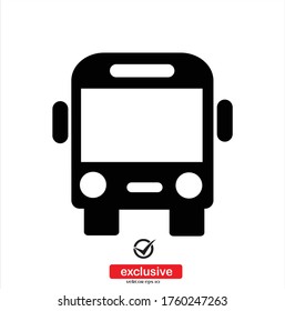 Bus icon.Flat design style vector illustration for graphic and web design.