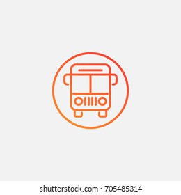 Bus icon.gradient illustration isolated vector sign symbol