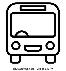 bus icons in line style. Related with education, academic subjects and more.