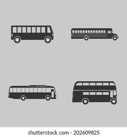 Bus icons set