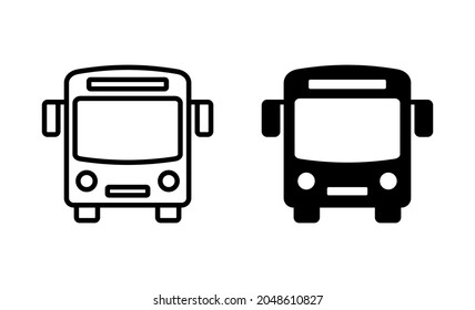 Bus icons set. bus sign and symbol