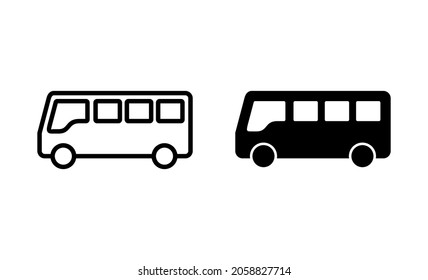 Bus icons set. bus sign and symbol