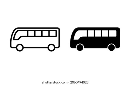 Bus icons set. bus sign and symbol