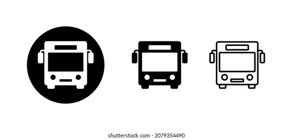Bus icons set. bus sign and symbol