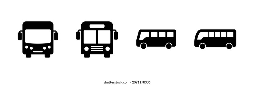 Bus icons set. bus sign and symbol