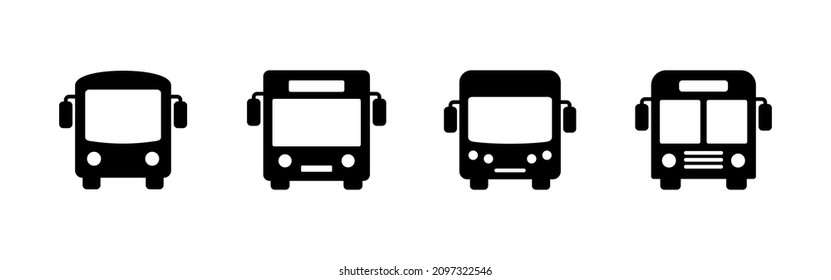 Bus icons set. bus sign and symbol