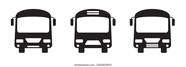 Bus icons set. bus sign and symbol