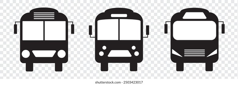 Bus icons set. bus sign and symbol