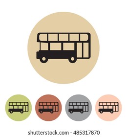 Bus icons set.Vector illustration
