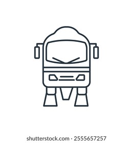 BUS icons  symbol vector elements for infographic web