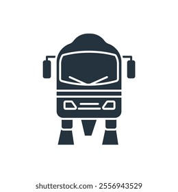 BUS icons  symbol vector elements for infographic web