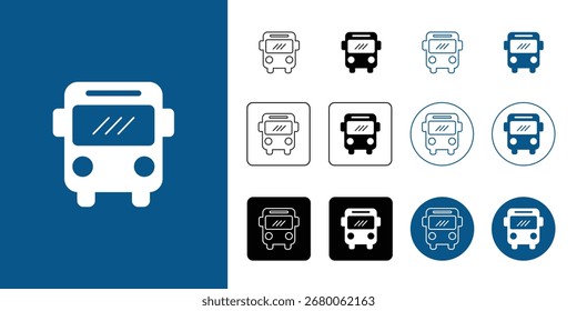 Iconos de autobús con varios Diseños