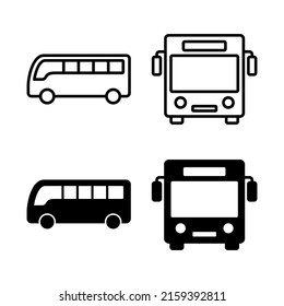 Bus icons vector. bus sign and symbol