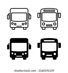 Bus icons vector. bus sign and symbol