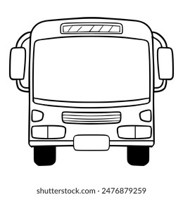 Ilustración de autobús dibujado a mano contorno aislado Vector