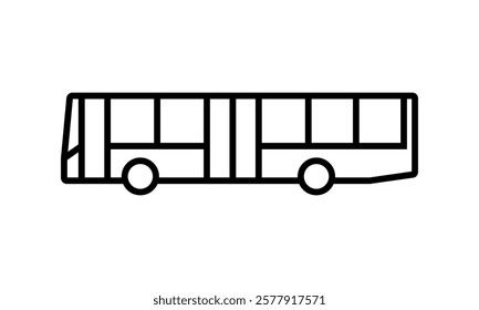 Bus iocn set. Vector illustration.