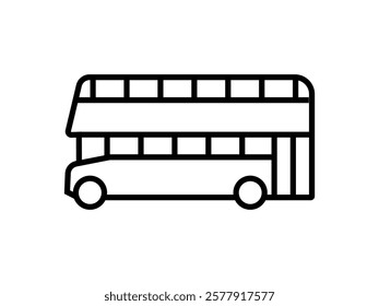 Bus iocn set. Vector illustration.