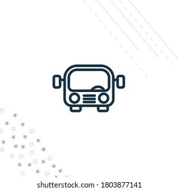 bus isolated line icon for web and mobile