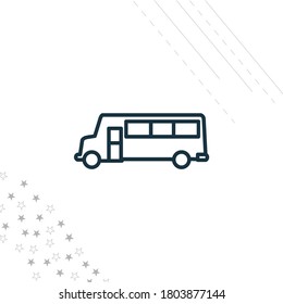 bus isolated line icon for web and mobile