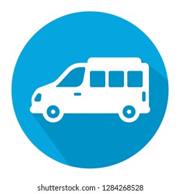 Bus isolated mini minibus minivan transport icon
