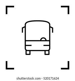 bus isolated minimal icon. bus graph line vector icon for websites and mobile minimalistic flat design.