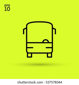 bus isolated minimal icon. road graph line vector icon for websites and mobile minimalistic flat design.