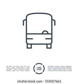 bus isolated minimal icon. road graph line vector icon for websites and mobile minimalistic flat design.