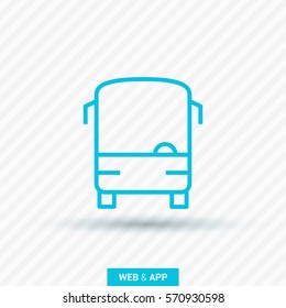 bus isolated minimal icon. road graph line vector icon for websites and mobile minimalistic flat design.