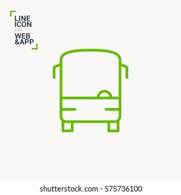 bus isolated minimal icon. road graph line vector icon for websites and mobile minimalistic flat design.