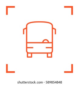 bus isolated minimal icon. road graph line vector icon for websites and mobile minimalistic flat design.