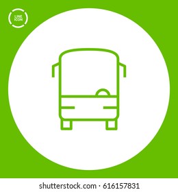 bus isolated minimal icon. road graph line vector icon for websites and mobile minimalistic flat design.