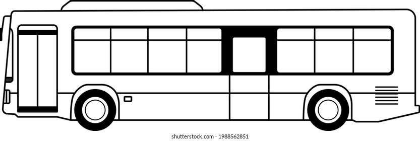 A Bus isolated vector illustration.