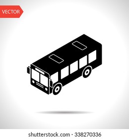 bus isometric 3d icon