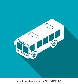 bus isometric 3d icon