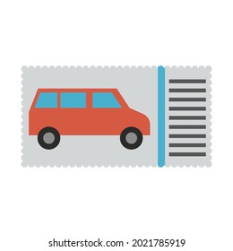 Icono de vector plano de viaje en bus que puede fácilmente modificar o editar 