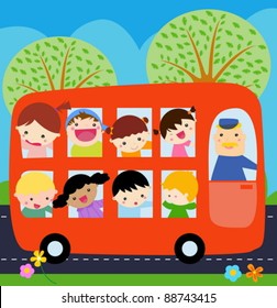  A bus with kids