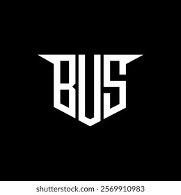 BUS letter logo design with white background in illustrator, vector logo modern alphabet font overlap style, calligraphy designs for logo, Poster, Invitation, etc.