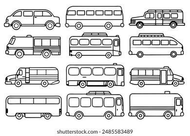 Bus Line Art Illustration Contemporary Art Trends
