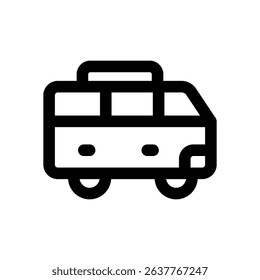 bus line icon. Clean and minimalist vector icon for websites, mobile apps, presentations, and logos. Fully scalable and customizable for any project.