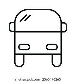 Bus line icon editable stroke public transport hand drawn vector object