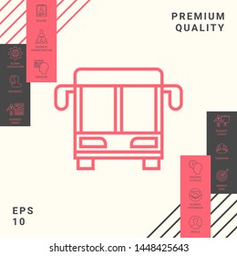 Bus line icon. Graphic elements for your design