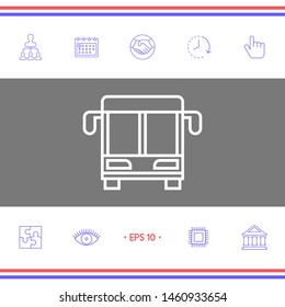 Bus line icon. Graphic elements for your design