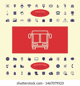 Bus line icon. Graphic elements for your design