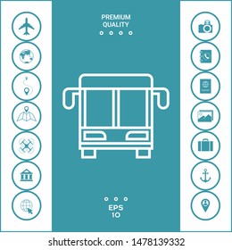 Bus line icon. Graphic elements for your design