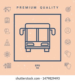 Bus line icon. Graphic elements for your design