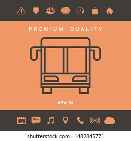 Bus line icon. Graphic elements for your design